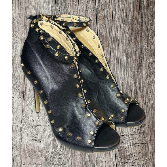 Black‎ gold studded stiletto heels. Diji Girls. Size 40/8.5 - Picture 1 of 5